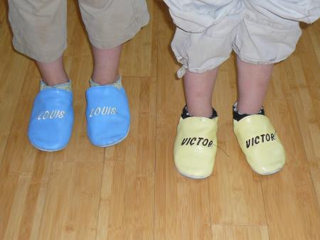 Chaussons en cuir